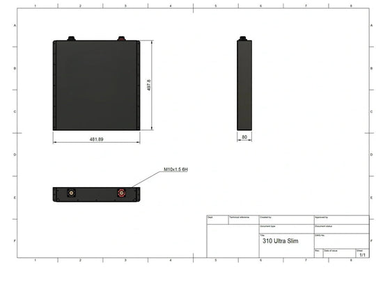 Shervey S3 Ultra Slim LiFePO4 Battery 12V 310AH