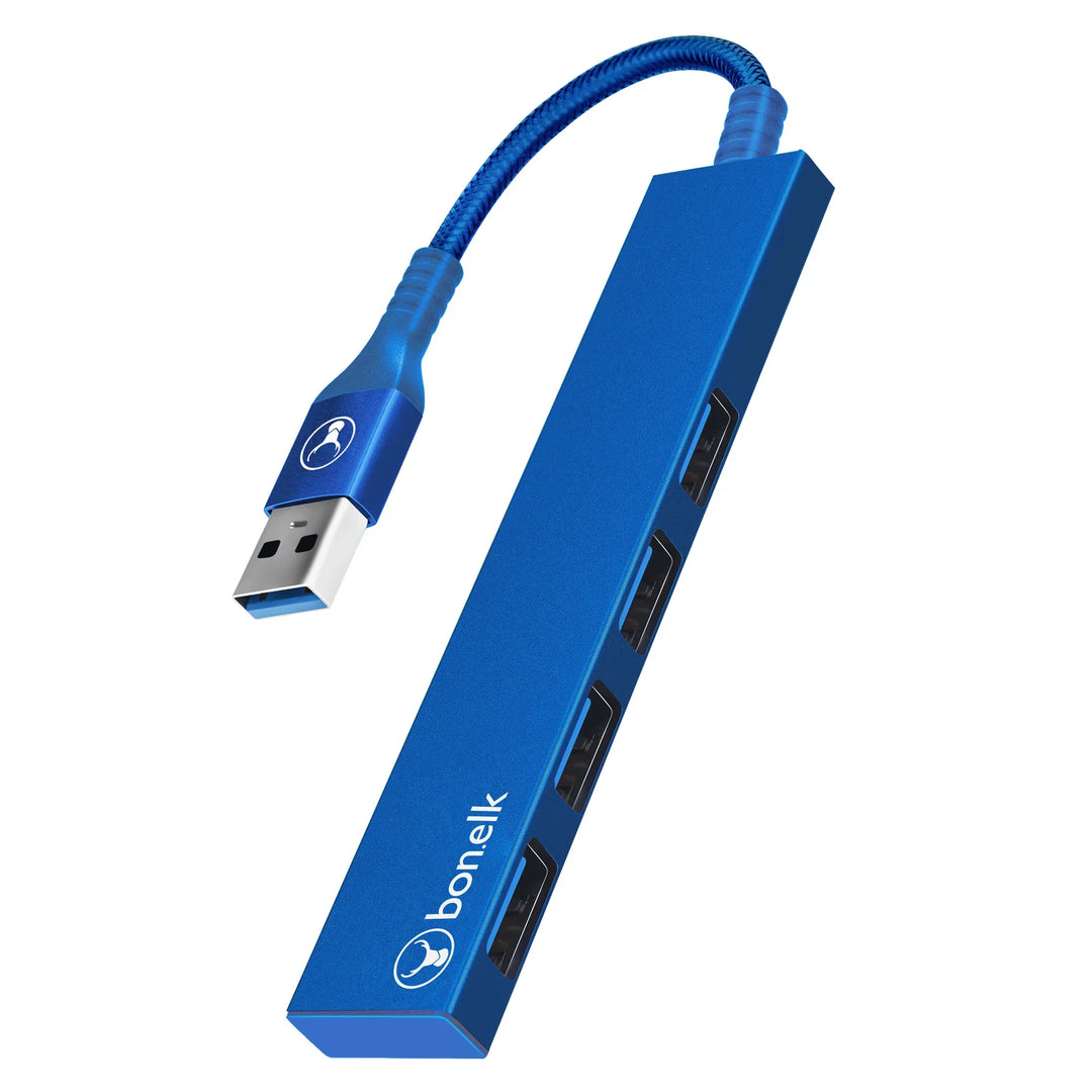 Bonelk Long-Life USB-A to 4 Port USB 3.0 Slim Hub