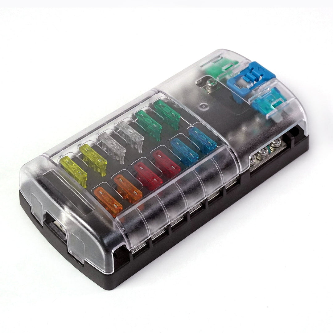 Shervey 12-Circuit Blade Fuse Block W/Neg